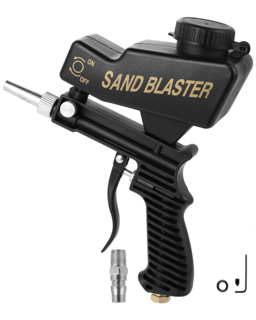 Pistola arenadora neumática portátil 600cc para sandblasting y eliminación de óxido