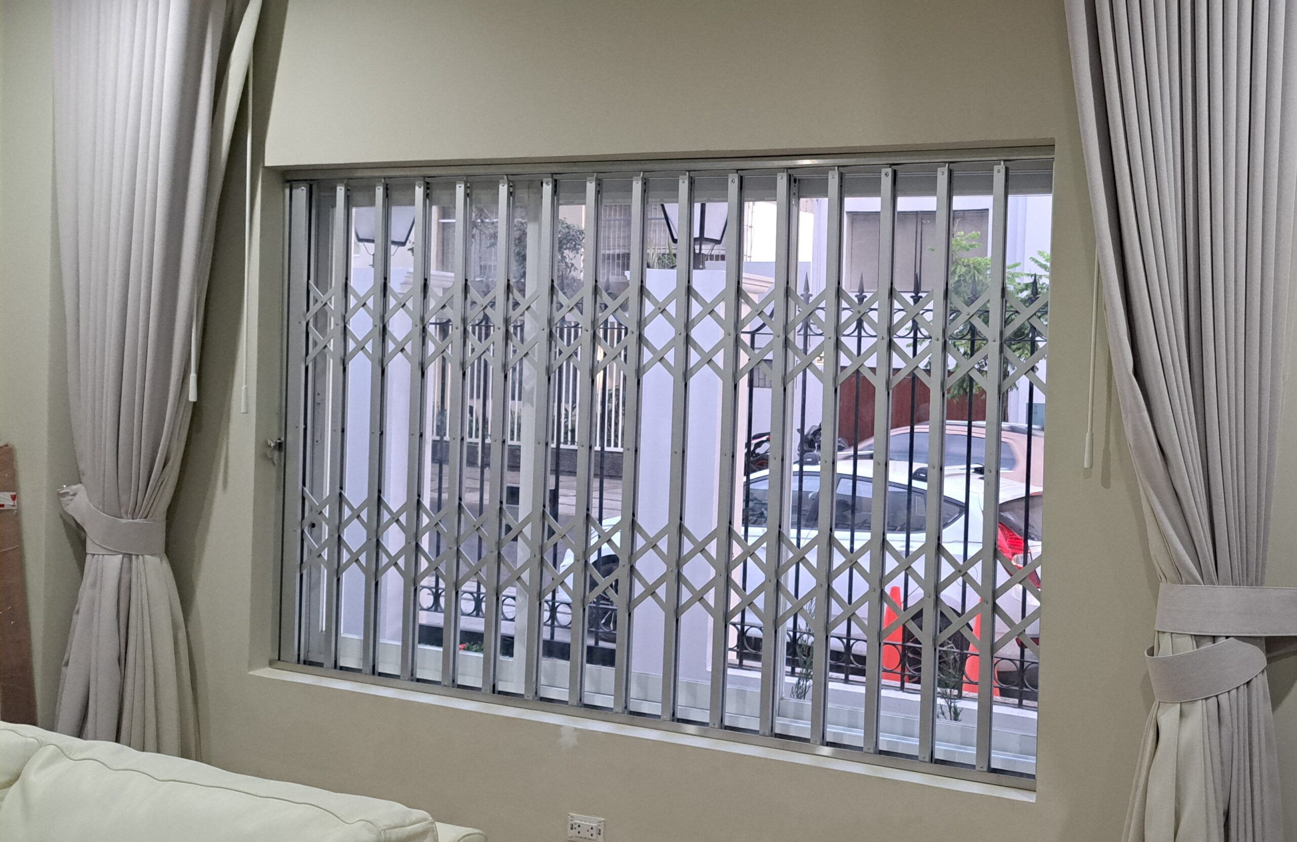 reja plegable de aluminio, reja plegable de ventana